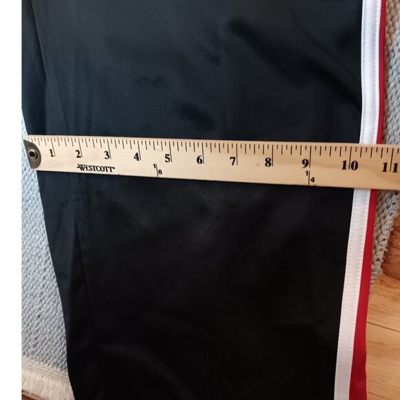 Spalding Track Pants Mens XL 40X32 Black/Red Stripes Performance Embroidered Y2K - Picture 14 of 15